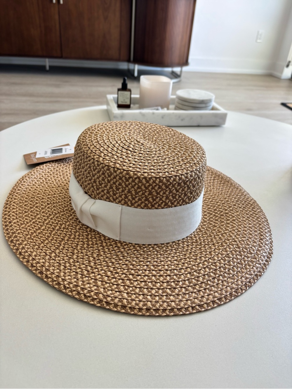 Eric Javits Gondolier Boater Hat - White